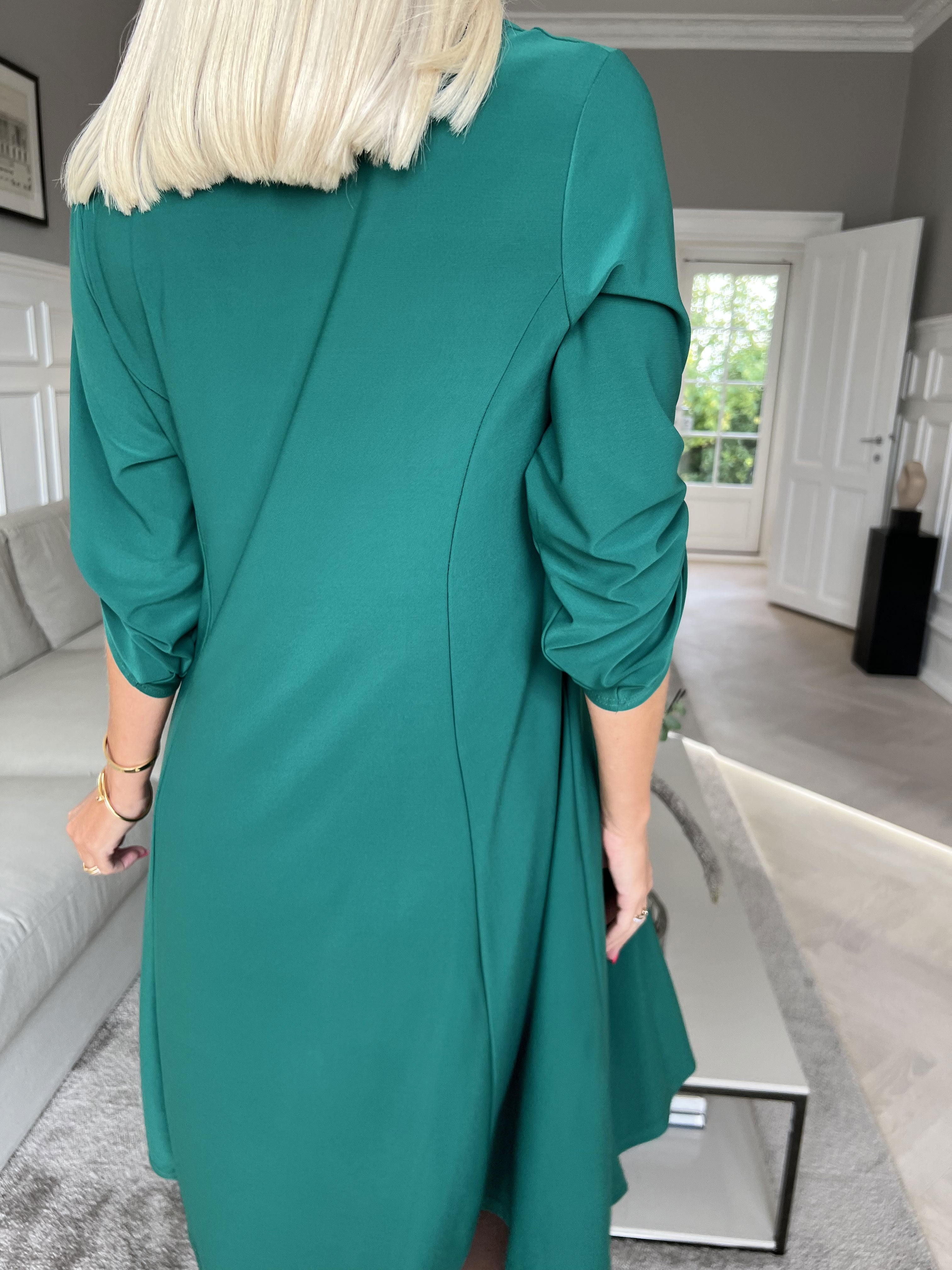 Maj Plain L/S - Elastisk ensfarvet kjole